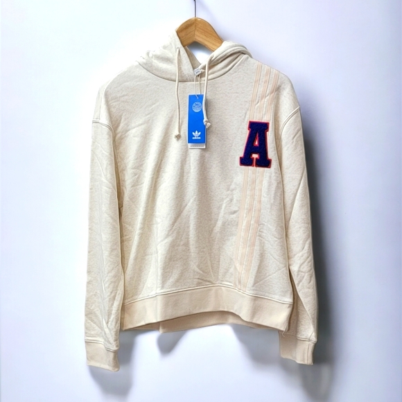 Adidas Originals Women's Small Logo Pullover Hoodie / Wonder White, Large - Picture 5 of 9